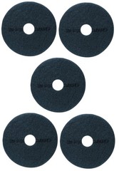 3M (5300) 20 in Blue Round Nylon/Polyester Deep Scrubbing Pads – Pack of 5