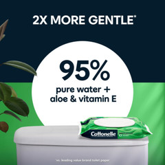Cottonelle GentlePlus Flushable Wet Wipes with Aloe & Vitamin E, Adult Wet Wipes