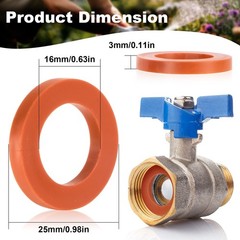 RAINFLOW Garden Hose Rubber Washers-80 PCS Red Washer,Heavy 0.98 inches, red