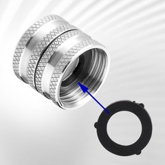 M MINGLE Garden Hose Adapter, Male to Male, Female 0.75 Inch, Silver