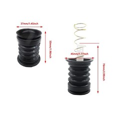 UtySty 2 Sets Drain Trap Seal Spring Pull Rod Switch Rubber Plug Valve Black