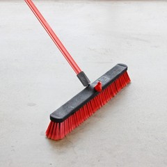 Libman 24in. Multi-Surface Push Broom, 60in.L Handle, Model# 805