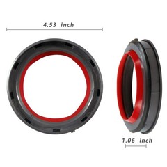 Dust Bin Bucket Top Fixed Sealing Ring for V11/SV14/SV15, Red & Grey