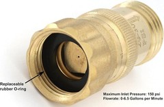 25 psi Water Pressure Reducer Regulator for Drip Irrigation System, Yellow