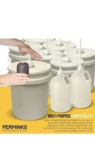 Dispensing 5 Gallon Manual Pump Dispenser for Bottles, Buckets & Jugs, White