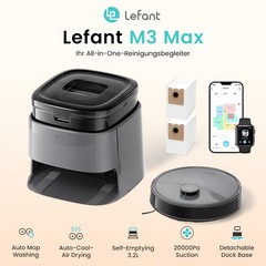 LEFANT M3 MAX Vacuum Cleaner with Automatic Dust Collection & Lidar