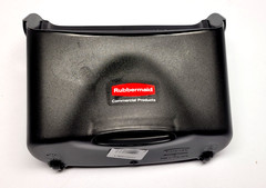 Rubbermaid Commercial Lobby Pro Upright Dust Pan w/ Long Handle – Heavy Duty Bla