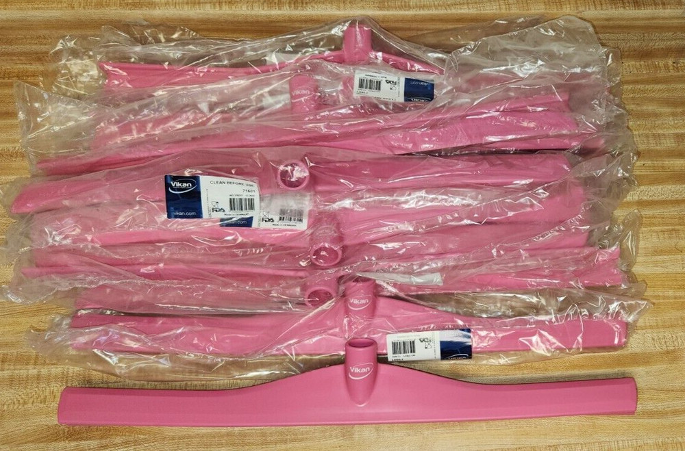 Vikan 24″ Squeegee Pink 71601 Single Blade Ultra Hygiene Replacement EuroThread