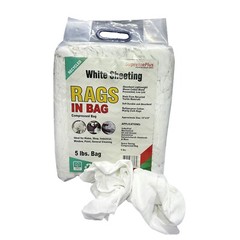 White Sheeting Cleaning Rags – 5 lbs. Bag Multipurpose Cleaning Cloths