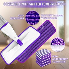 Spray Mops for Hardwood Floor Cleaning: Purple Mop with pads,