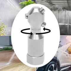 360° Rotating Spray Nozzle – 304 Stainless Steel, 50L/Min Flow High Pressur