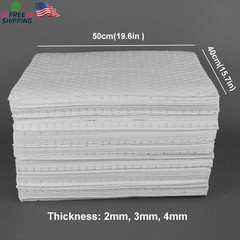 Oil Spill Pads White Oil-Only Absorbent Mat Water-Repellenttear-Resistant Absorb