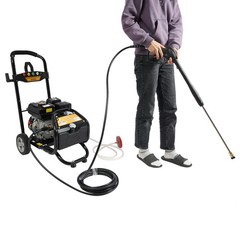 7HP Gasoline High Pressure Washer Gasoline Manual Washer w/ Hose 3400RPM 2200PSI