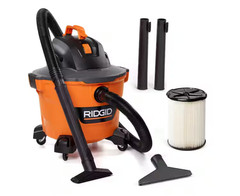 RIDGID 9 Gal. 4.25 Peak HP NXT Wet/Dry Vac w/ Debris Filter, Locking Hose & Acc.