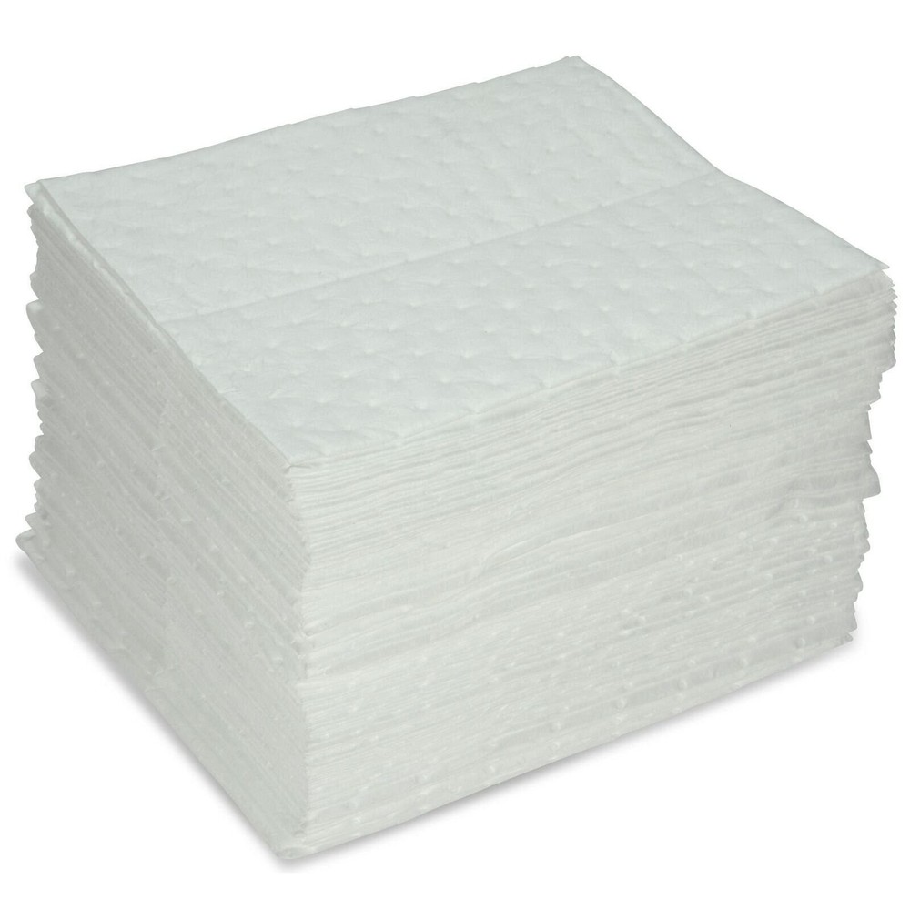 AABACO Oil ONLY White Absorbent Pads – Dimpled MEDIUM Weight Pads – 15”x 18”…