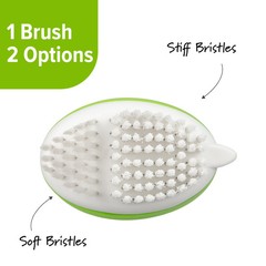 Prep Solutions Palm Style Fruit Veggie Cleaning Brush Green
