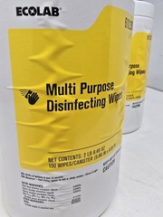 🔴Ecolab Multi Purpose Cleaning/Disinfecting Wipes 6Tub Case, New/Old Stock
