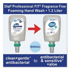 Dial Professional 32100CT Foaming Hand Wash Refill – Fragrance Free 3/CT New