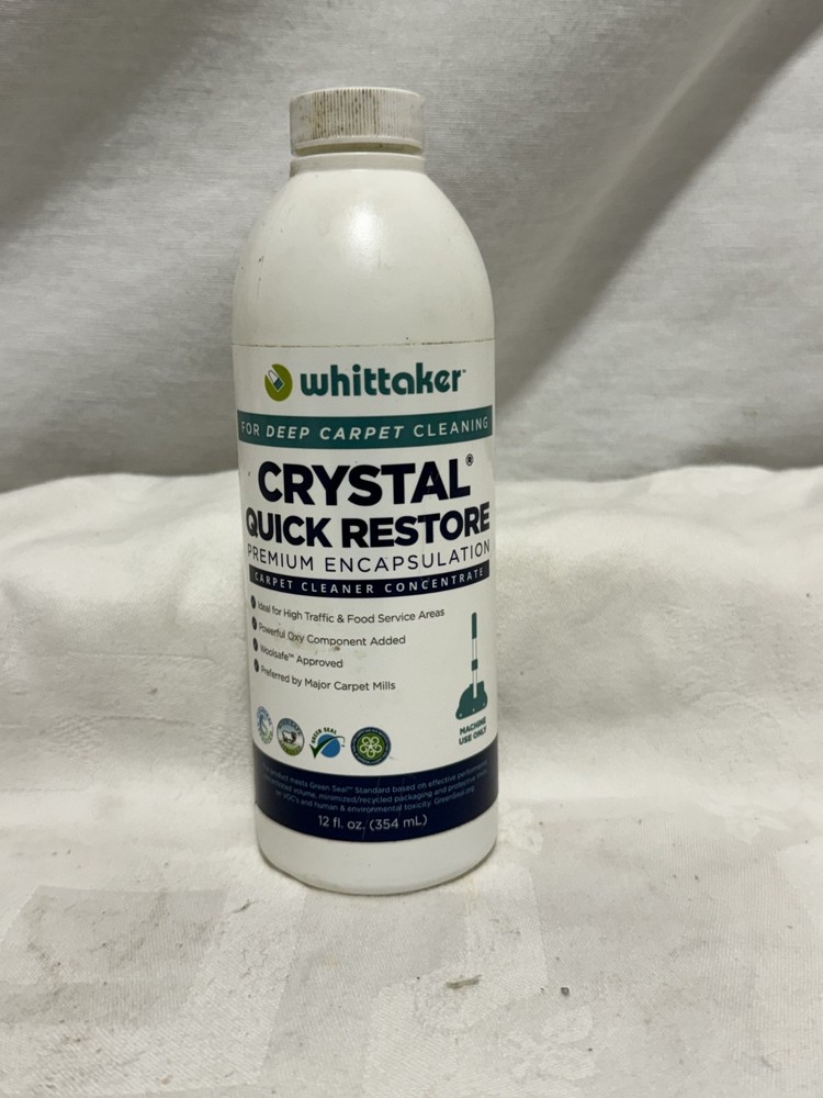 NEW Whittaker Crystal Quick Response, 12 oz. (1 PK) Extraction Carpet Cleaner.