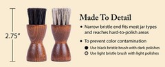 Horsehair Dauber Brush Set, Shoe Shine Polish Applicators for Leather Boots,