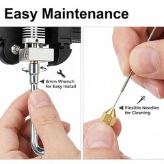 16 Pcs MK8 Brass 3D Printer Nozzle Kit Extruder Replacement Parts Set