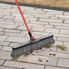 Libman 24in. Rough Surface Push Broom, 60in.L Handle, Model# 879