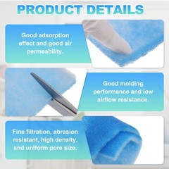 2 Pcs Air Vent Filters (12″x4″x0.6″) -Floor Vent Filters, Blue White