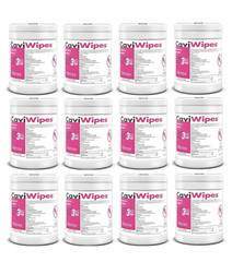 CaviWipes Surface Disinfectant Towelettes 160 Canister- Case of 12, 13-1100