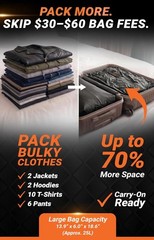 Vacuum Seal Bags for Clothing Travel – Lifetime Valve Warranty, Waterproof –
