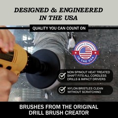 Drillbrush Car Detailing 2in, 4in, 3.5in corner brush, Automotive Soft White