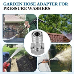 Garden Hose to Pressure Washer Adapter, 1 Pack, Stainless Steel Attachment