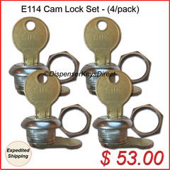 ASI – E114 Cam Lock Set “#L-001” – (4/pack.)