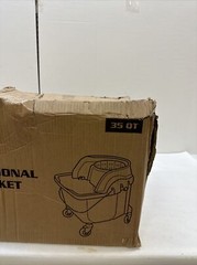 Janitorial 35 qt. yellow Funnel institutional mop bucket makes mopping a breeze
