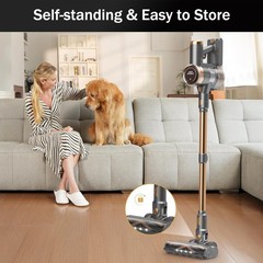 NuYupo Cordless Vacuum Cleaner, 10-in-1 Lightweight Stick with Gold