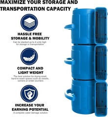 1/5hp Air Mover 800cfm Blower Fan Carpet Floor Drying Fan 3-Speed Compact Air