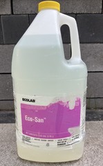 Ecolab Eco San Commercial Stregth Sanitizer 1 Gallon Bottle Concentrated