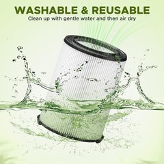 Vifect VF4000 Replacement Filter, Wet/Dry Compatible, 2 Pack Standard