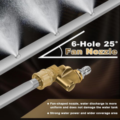 39” Car Radiator Cleaning Wand, 25° Fan Nozzle Genie silvery