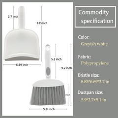 Dust pan, Small Broom and Dustpan Set, Mini Brush 1pcs, Gray