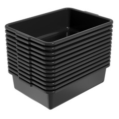 12Pack Commercial Bus Box/Utility Tub – Plastic Storage Bin Dish Basin, 13 Liter