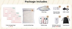 Vacuum Bags for Travel with Rechargeable Air Pump, Portable Space Saver Bags for