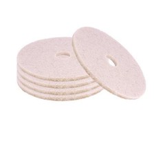 Boardwalk Natural Hog Hair Burnishing Floor Pads, 17″ Diameter, Tan, 5/Carton