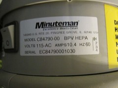 Minuteman C84790-00 Backpack Vacuum w/H.E.P.A. Filter & Accessories