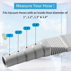 Lounsweer 2 Pack Vacuum Extension Attachment 36 Inch Reach Gray