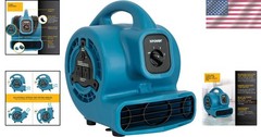 High Velocity 138W Air Mover with 4 Drying Positions for Efficient Ventilation