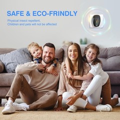 Upgraded Ultrasonic Repeller & Insect Indoor 1 Count (Pack of 6), Black