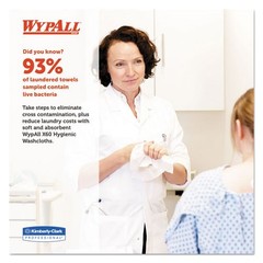 WypAll General Clean X60 Cloths, 1/4 Fold, 12.5 x 10, White, 70/Pack, 8 Packs/CT