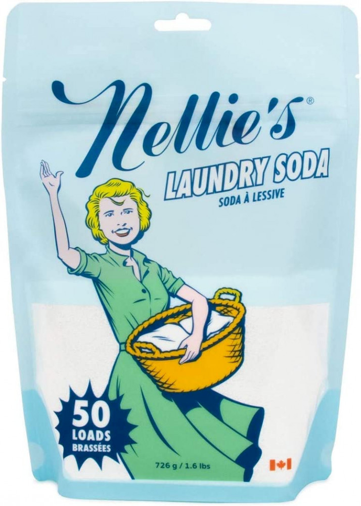 Nellie’s Laundry Detergent Soda, 1.6lbs, 50 Load Bag 1.6 Pound (Pack of 1)