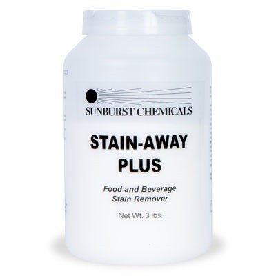 Two Sunburst Chemicals Stain Away Plus Food and Beverage Stain Remover -3LB