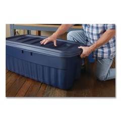 Rubbermaid RMRT500000 21.2″ x 43″ x 17.88″ 50-gal Storage Box – Dark Indigo New